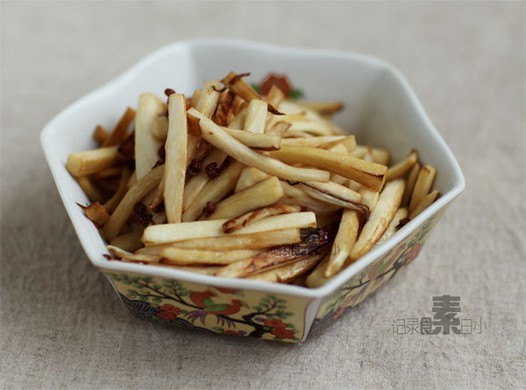 快手干煸茭白的做法