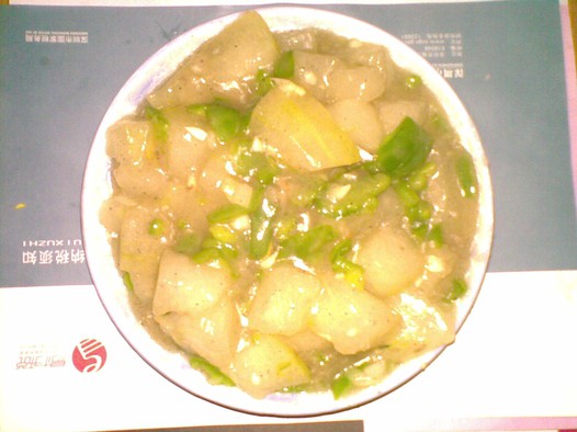 素炒冬瓜配青椒的做法