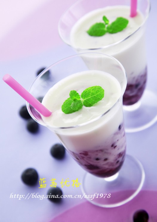 蓝莓优格的做法