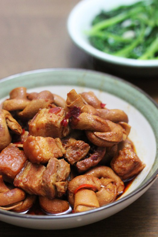 千张结烧肉的做法