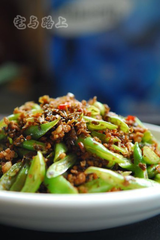 芽菜肉末炒四季豆的做法