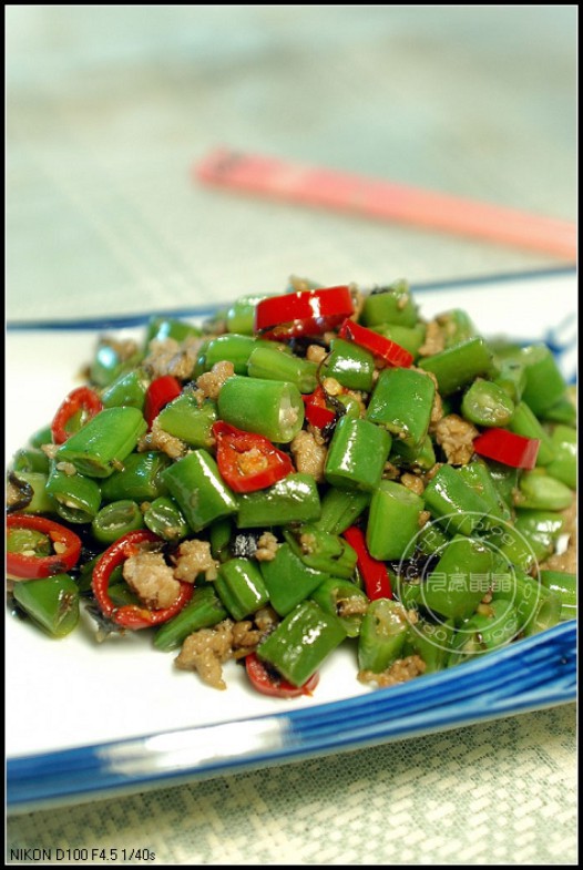 橄榄菜肉碎四季豆的做法