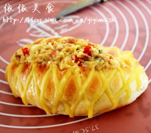 网纹土豆泥沙拉面包的做法
