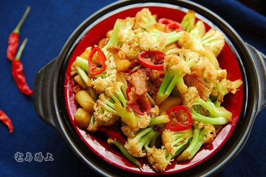 干锅菜花的做法