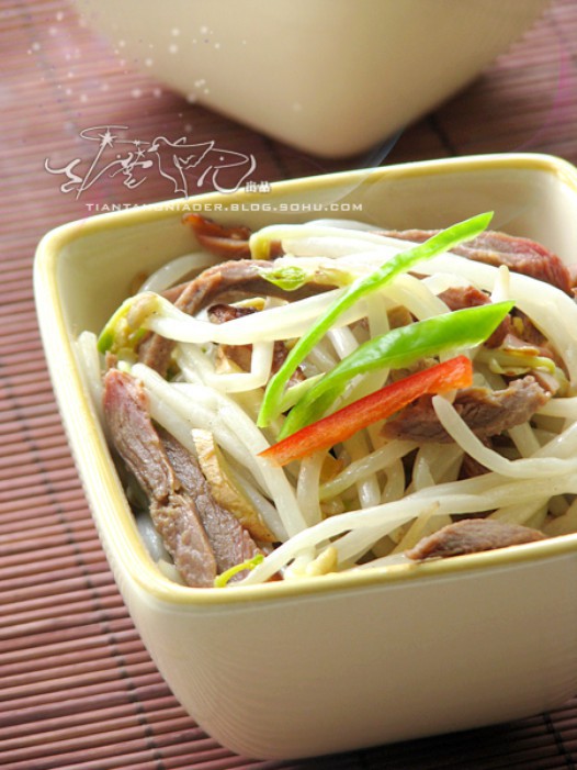 鸭丝绿豆芽的做法
