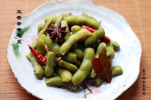 五香茶煮毛豆的做法