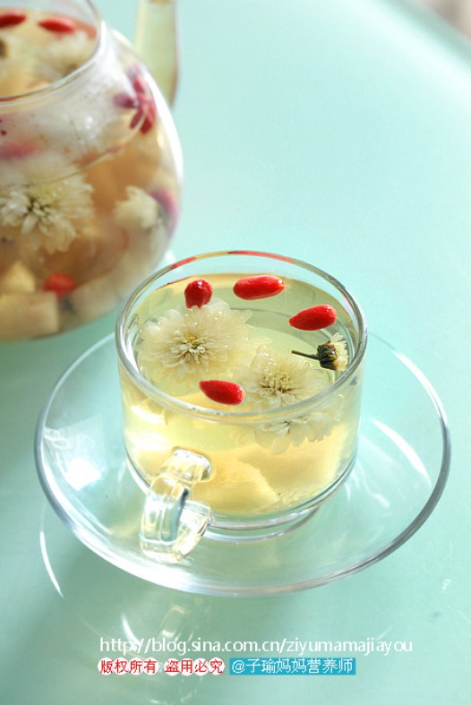 菊花水果茶的做法