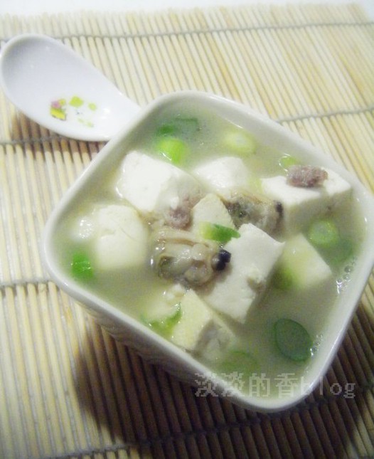 即食蚬子豆腐汤的做法