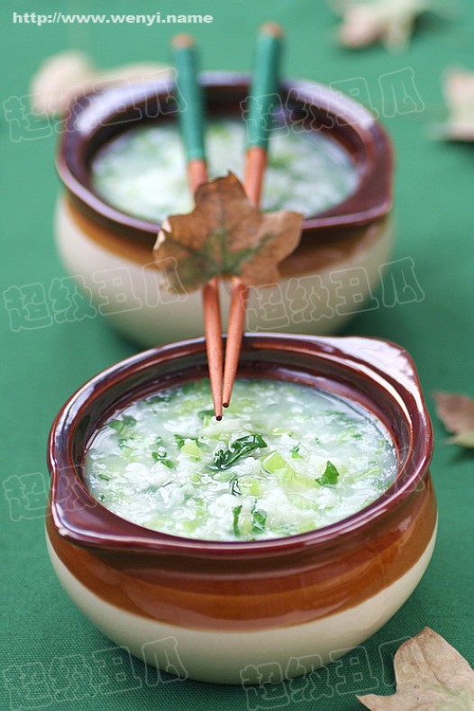 青菜粥的做法