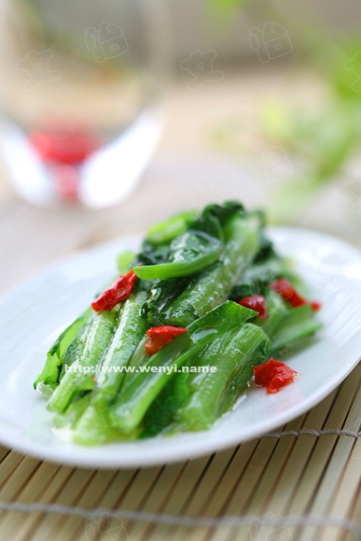 剁椒辣炒小白菜的做法