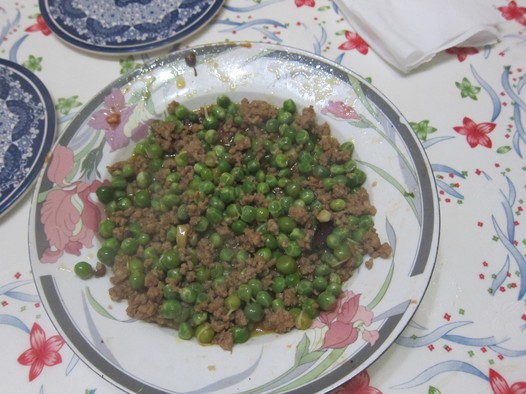 肉末炒豌豆的做法