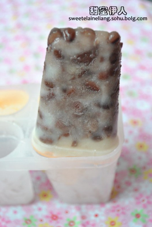 牛奶红豆冰棍的做法