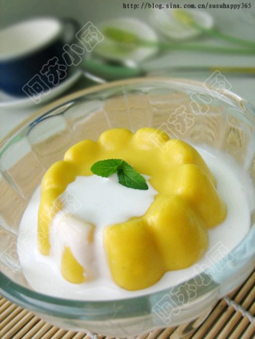 芒果布甸的做法