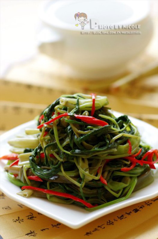 椒丝腐乳空心菜的做法