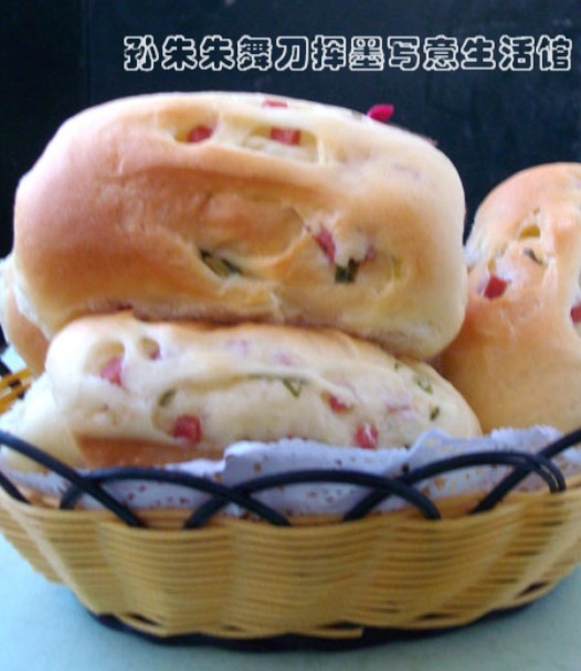 葱香火腿面包的做法