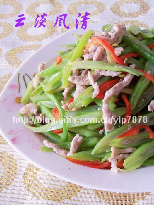 四季豆炒肉丝的做法