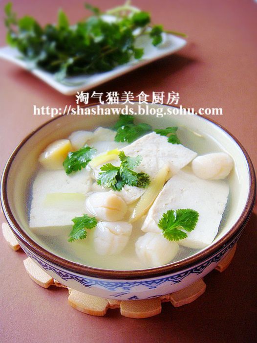干贝豆腐汤的做法