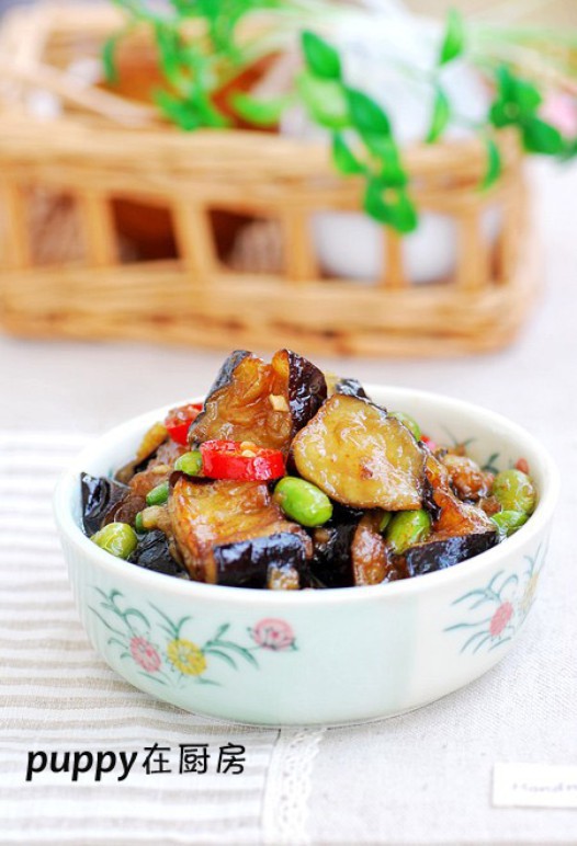毛豆烧茄子的做法