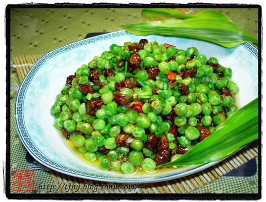 豌豆牛肉粒的做法