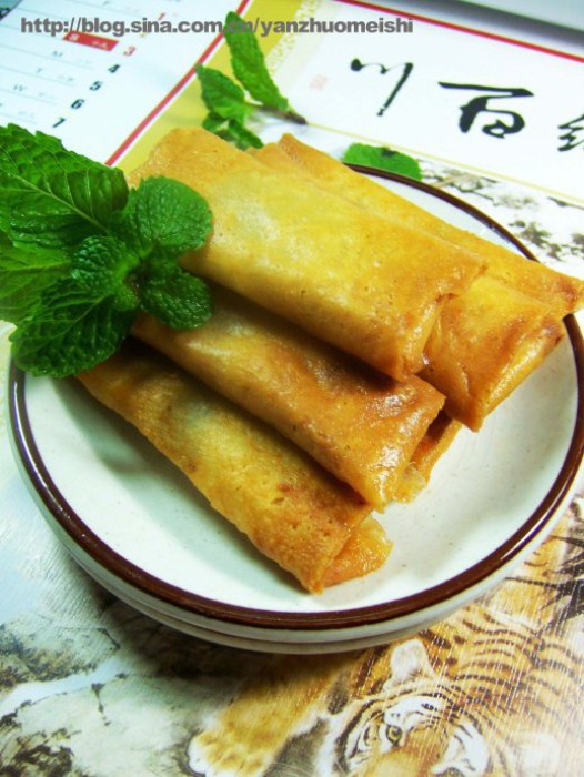 荠菜春卷的做法