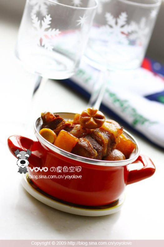 香菇土豆炖肉的做法
