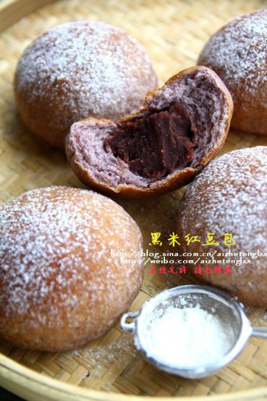 黑米红豆包的做法