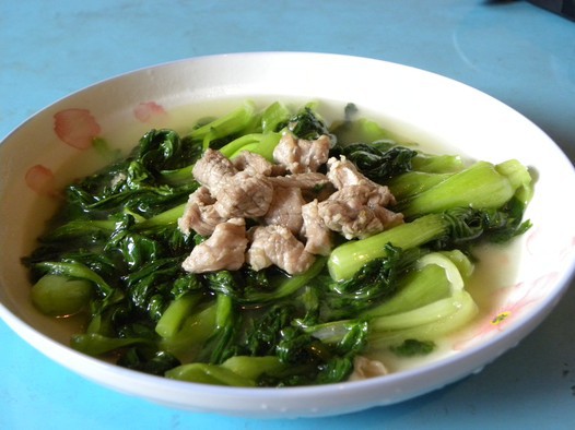 青菜炒肉的做法