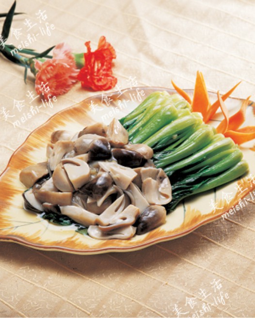 炒平菇油菜的做法