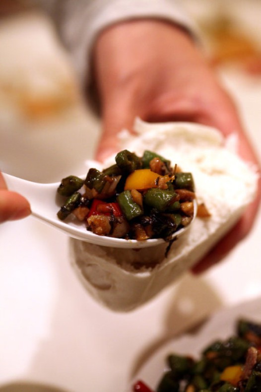 榄菜肉末四季豆的做法