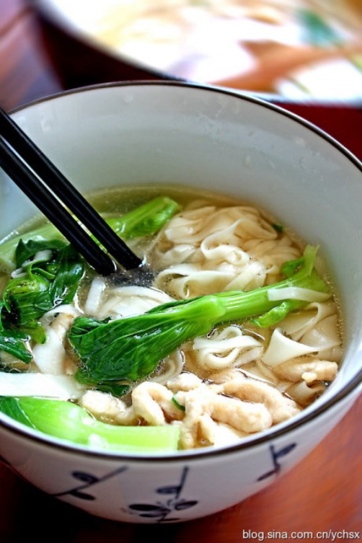 青菜肉丝烂糊面的做法
