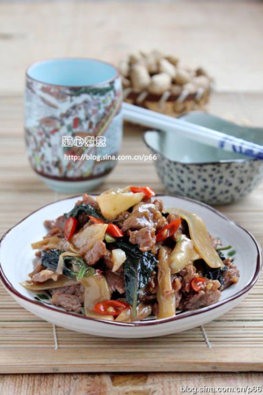 子姜紫苏炒牛肉的做法
