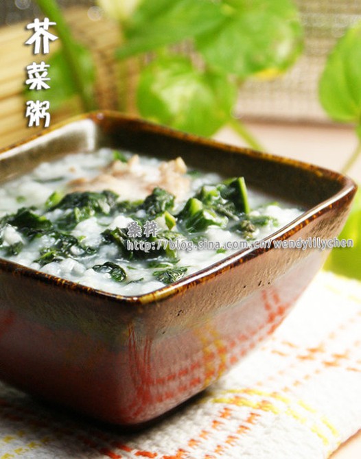 芥菜粥的做法