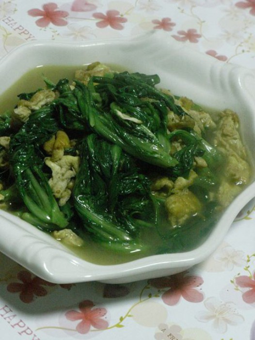 鸡蛋炒茼蒿的做法