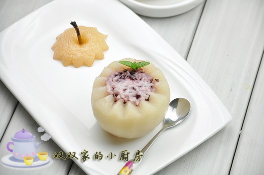 冰糖雪梨米饭盅的做法