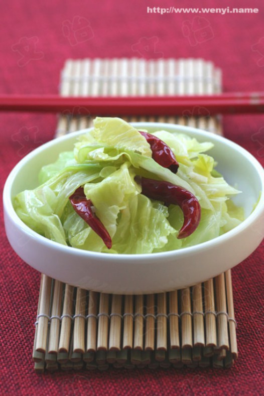 清香手撕圆白菜的做法