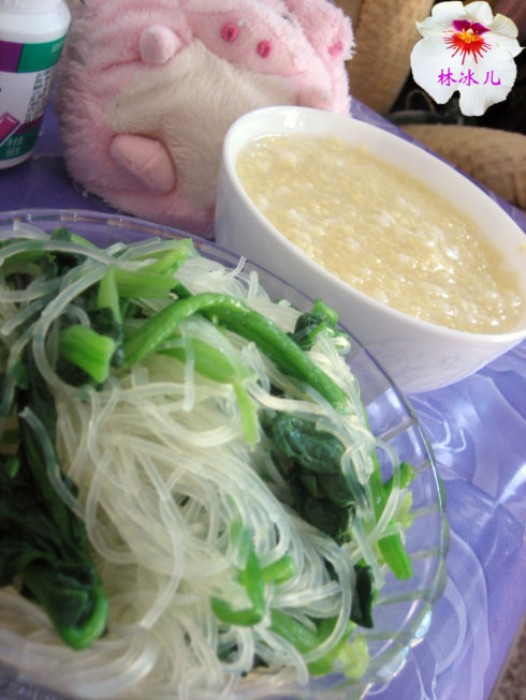 菠菜拌粉丝的做法