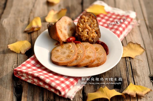 麻辣鸡肉糯米藕的做法