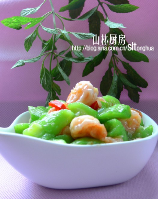 丝瓜烩虾仁的做法