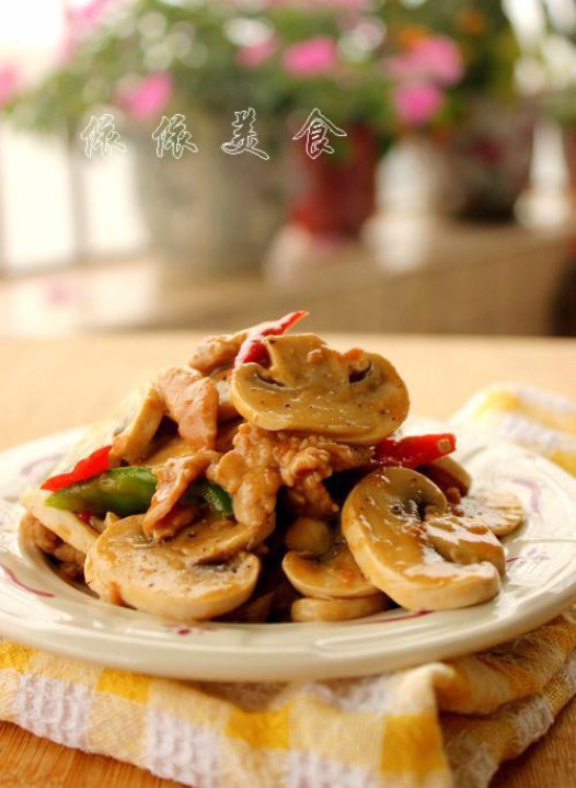黑椒蘑菇肉片的做法
