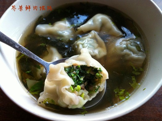 芥菜鲜肉馄饨的做法