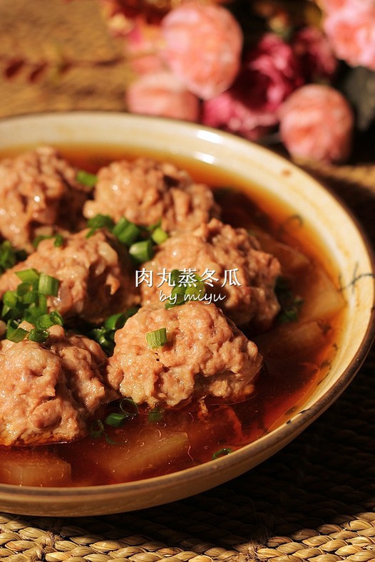 肉丸蒸冬瓜的做法
