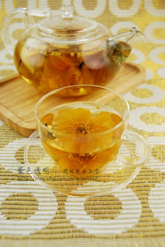 金莲金桔桂花茶的做法