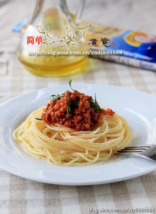 意大利茄汁肉酱面的做法