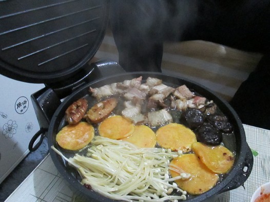 电饼铛 韩式烤五花肉的做法