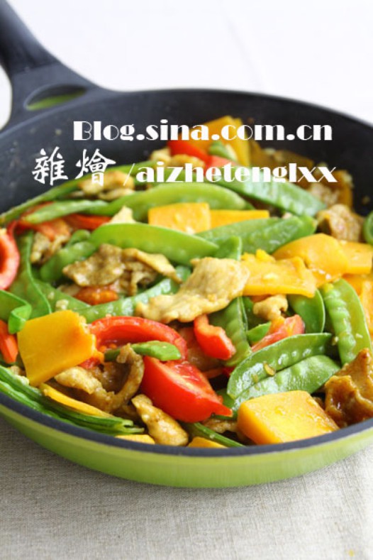 荷兰豆南瓜西红柿炒肉片儿的做法