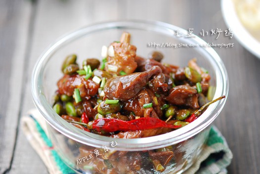 毛豆小炒鸡的做法