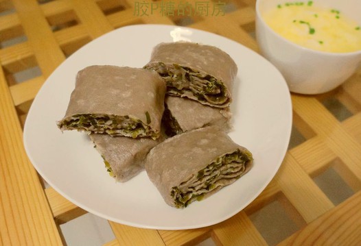 荞面韭菜卷的做法