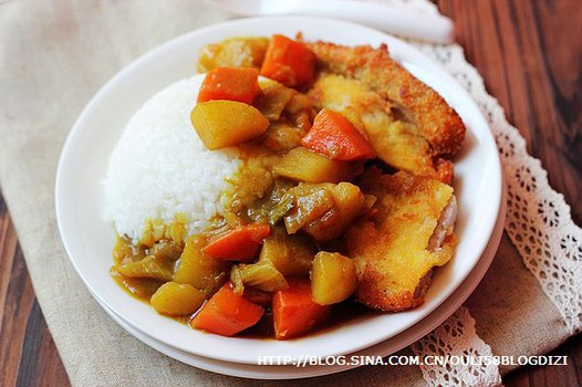 黄金咖喱猪扒饭的做法