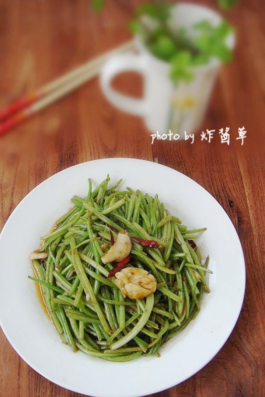 沙炒红薯梗的做法