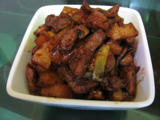 毛瓜烧肉的做法